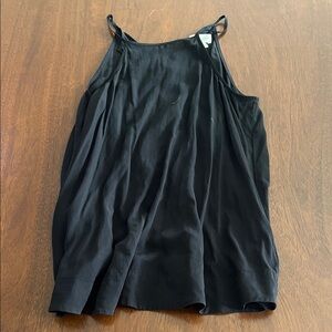 cloth & stone Black Satin Cami Tank Top